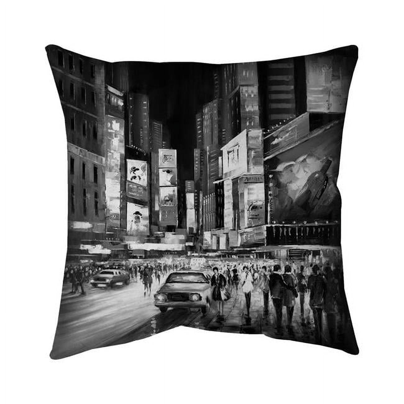 26 x 26 in. Times Square Monochrome-Double Sided Print Indoor Pillow