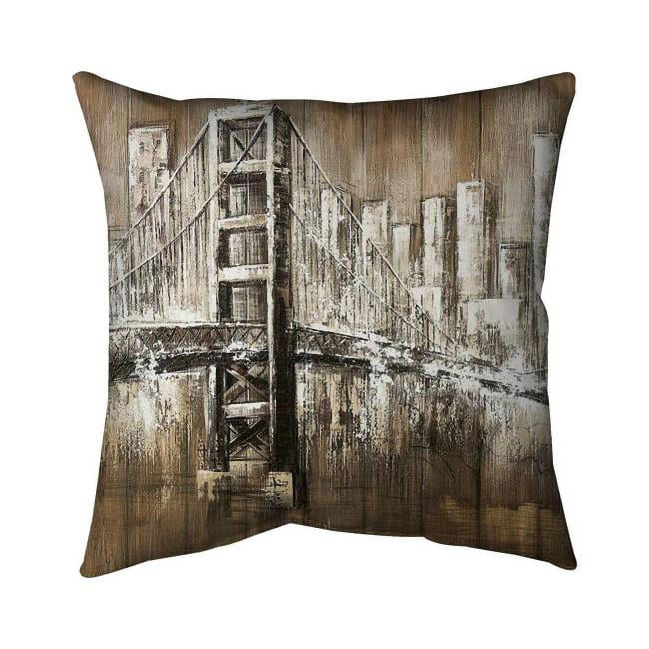 26 x 26 in. Aged Finish Golden Gate-Double Sided Print Indoor Pillow