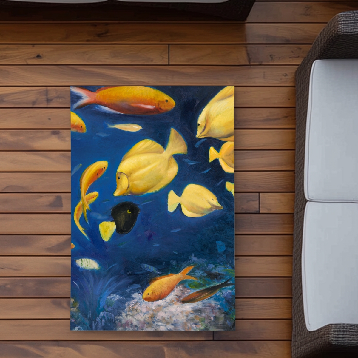 C1ROAR23UR194L 2 x 3 ft. Fish Under the Sea - Office Animals Outdoor Area Rug Decor - Rectangle