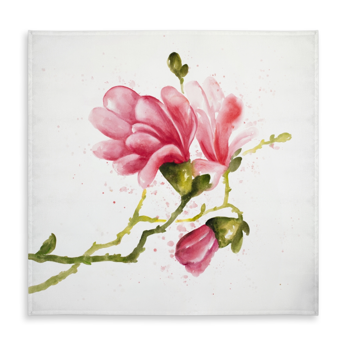 Picture of Begin Home Decor C1TC5858HOQL8I 58 x 58 in. Magnolia Flowers Tablecloth - Floral Indoor Outdoor Decor