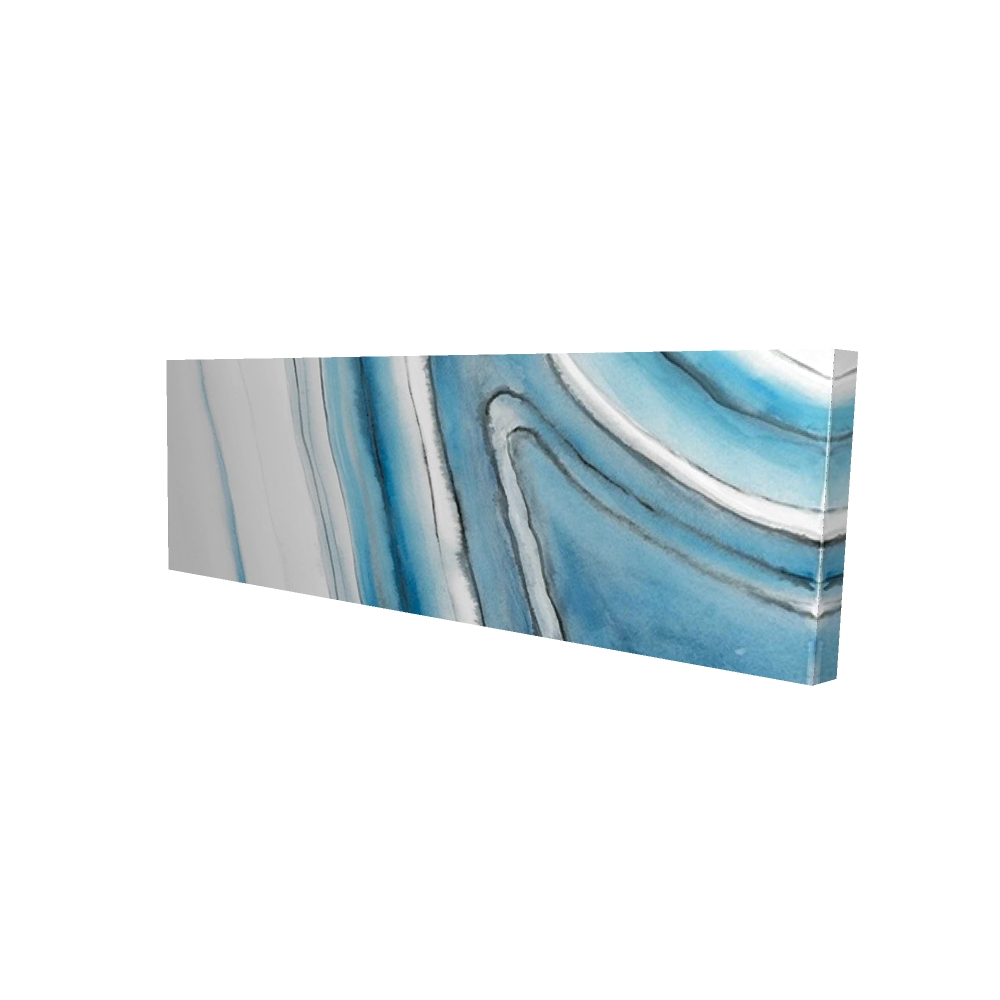 2080-2060-AB39 20 x 60 in. Round Geode - Abstract White Canvas for Elegant Home Decor