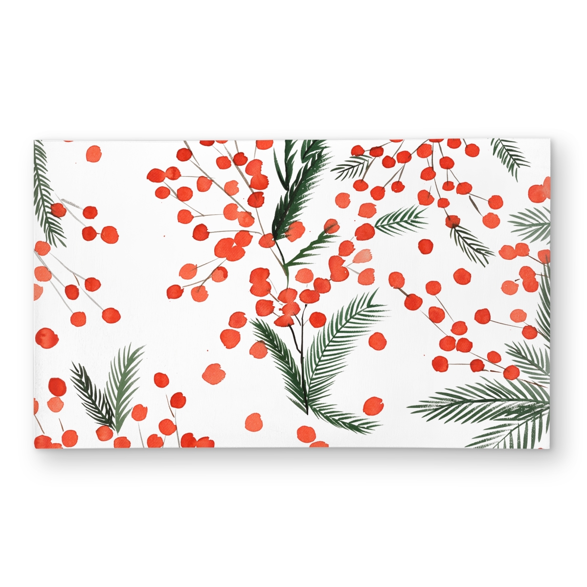 C1ROAR352JJZU9 3 x 5 ft. Mistletoe Leaf Pattern Outdoor Rug - Trees Illustrative Decor - Rectangle