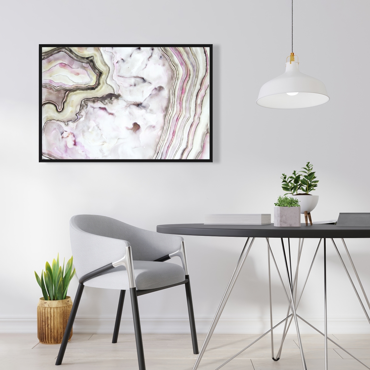 C1FC24367PAEO8 24 x 36 in. Agate - Spiritual Abstract Framed Canvas for Home Decor
