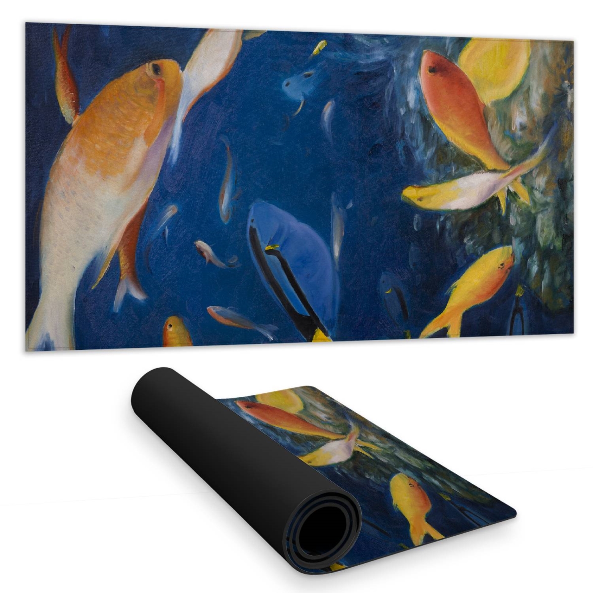 C1DM1531SJPMPW 16 x 32 in. Colorful Fish Under the Sea Desk Mat - Sea Animals Decor