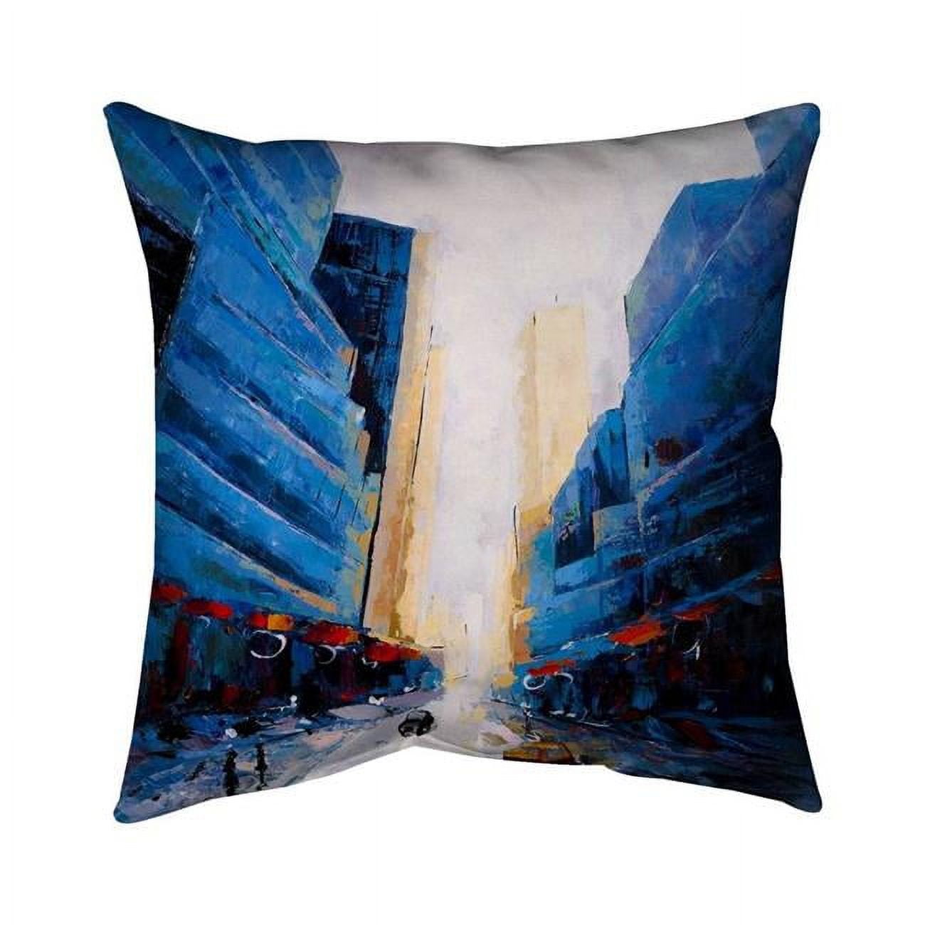 26 x 26 in. Blue Asymmetrical Street-Double Sided Print Indoor Pillow