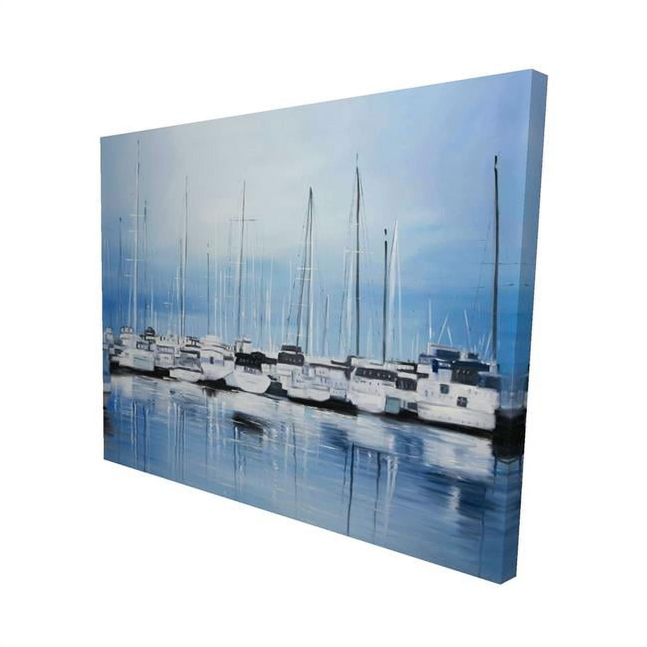 16 x 20 in. Boats At The Dock-Print on Canvas