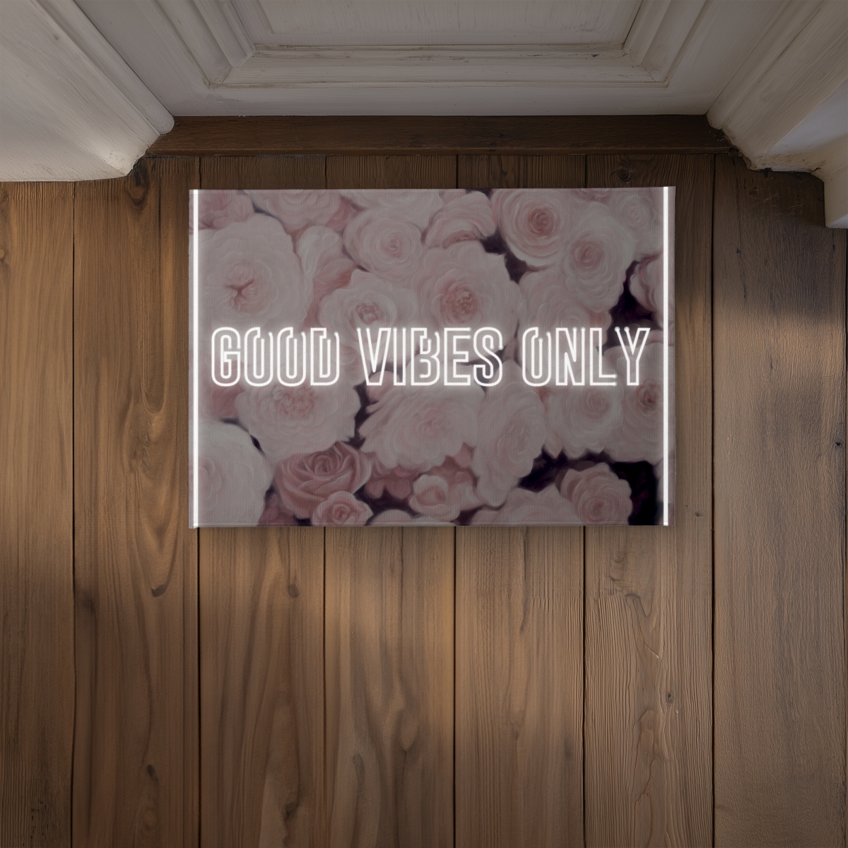 CODM17242F3XZZ 17 x 24 in. Good Vibes Only - Roses Door Mat for Home Decor - Motivational