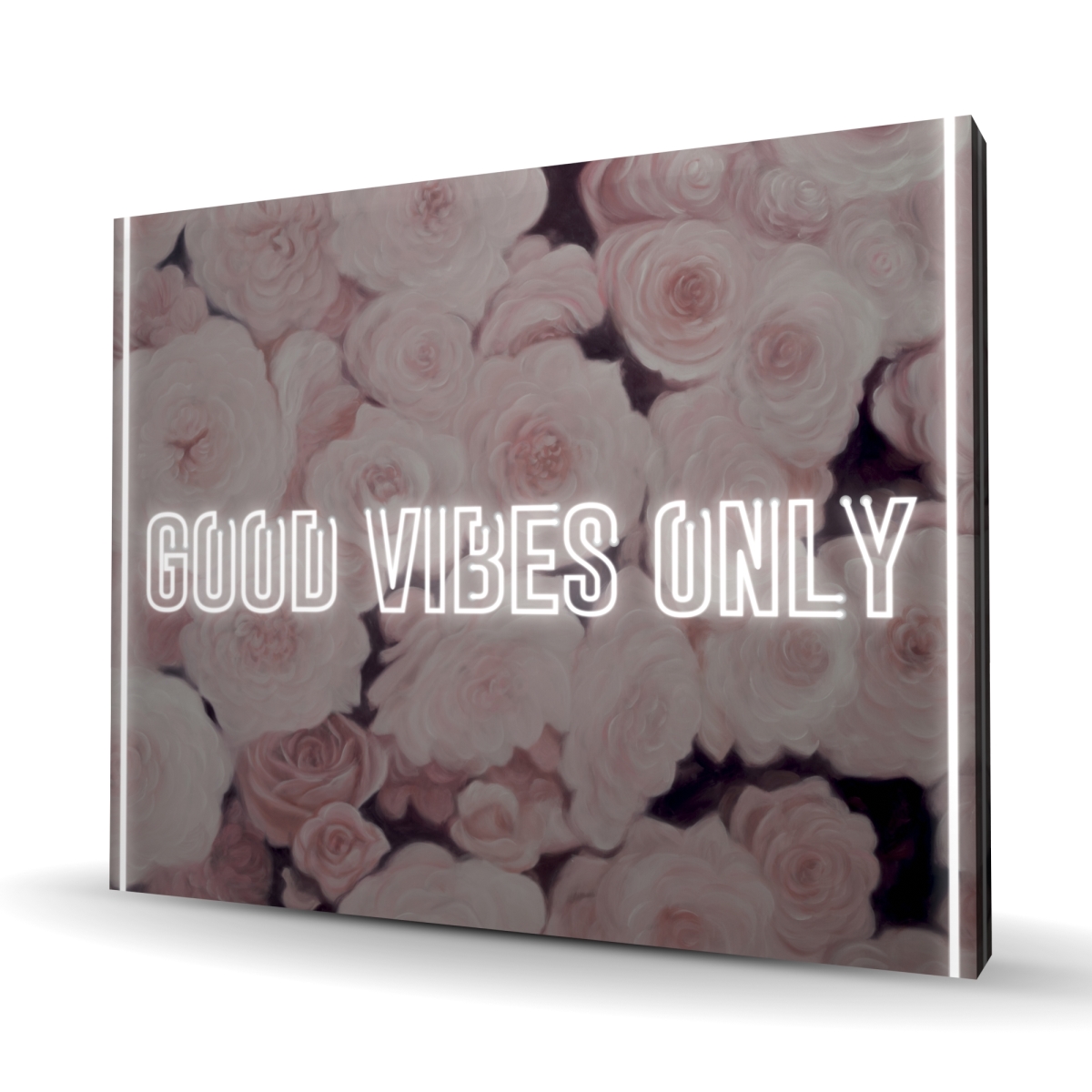 C1RC48602UUJ0E 48 x 60 in. Good Vibes Only - Pink Motivational Canvas for Home Decor