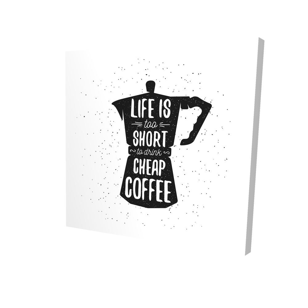 2080-0808-QU36 8 x 8 in. Life & Coffee Canvas - Minimalist Kitchen Decor Wall Art