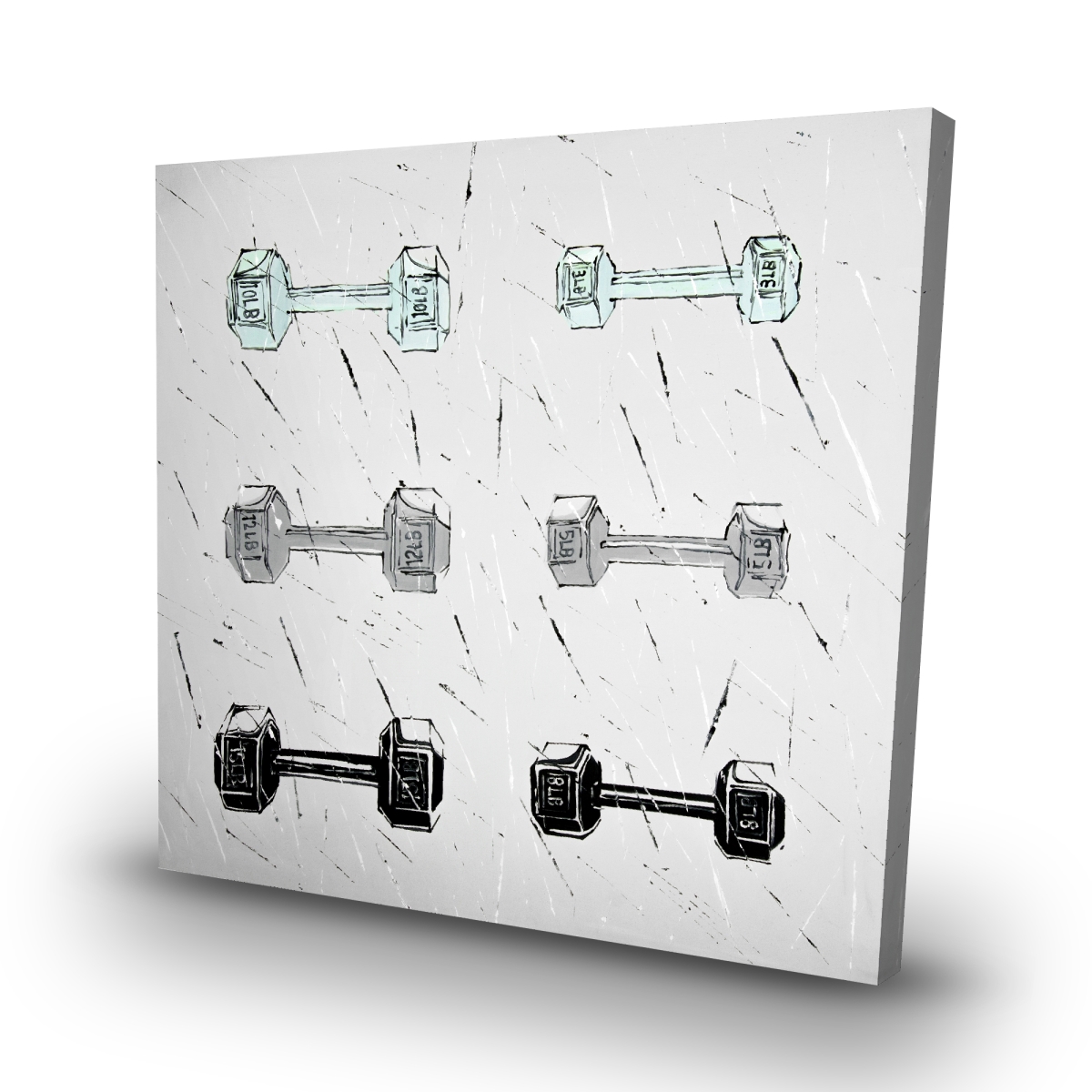 C1RC3232P27W6J 32 x 32 in. Dumbbells - Industrial Man Cave Canvas for Home Decor