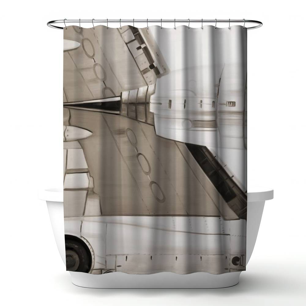 4240-7174-TR71-1 71 x 74 in. Underside Industrial Man Cave Shower Curtain - Home Decor