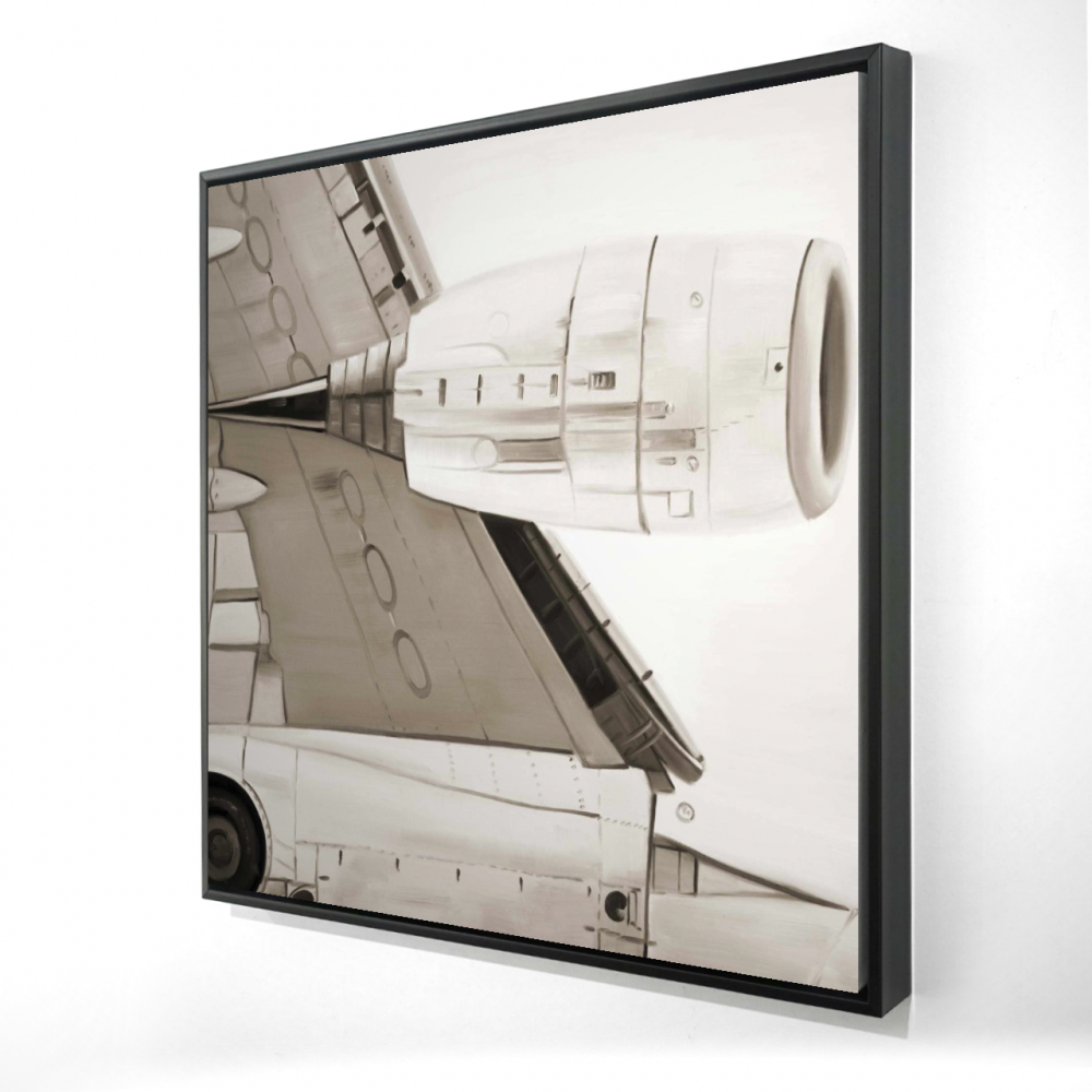 2081-2424-TR71-1 24 x 24 in. Underside Aviation Canvas - Industrial Transportation Art