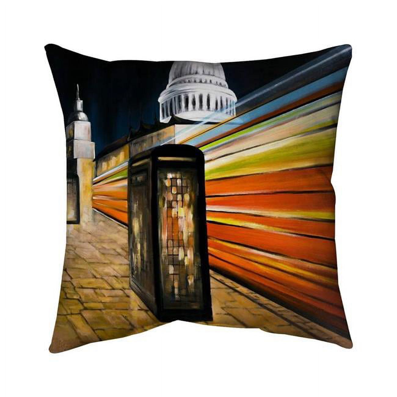26 x 26 in. Fast London Bus-Double Sided Print Indoor Pillow