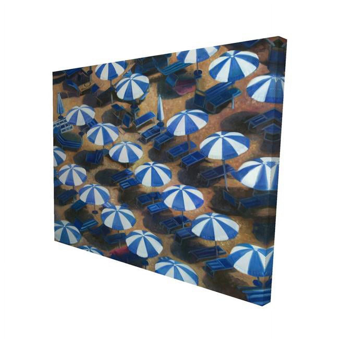 16 x 20 in. Beach Umbrellas-Print on Canvas