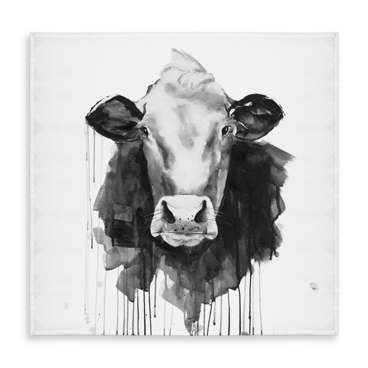 Picture of Begin Home Decor C1TC58589UP87H 58 x 58 in. Gray Cow Tablecloth - Indoor & Outdoor Farm Animal Decor