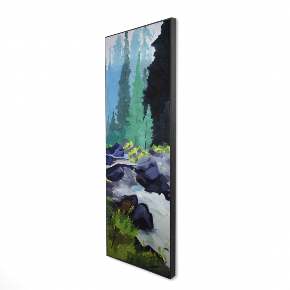 2081-6020-LA158 20 x 60 in. Beautiful Waterfall - Framed Canvas for Home Decor - Trees Landscapes