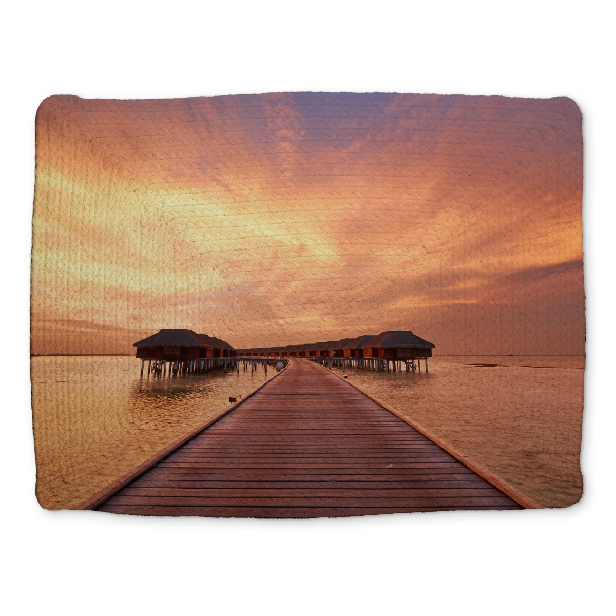 Picture of Begin Home Decor CBPM1418RVOZ5F 14 x 18 in. Coastal Sea Villas Exotic Braided Polyester Placemat Decor