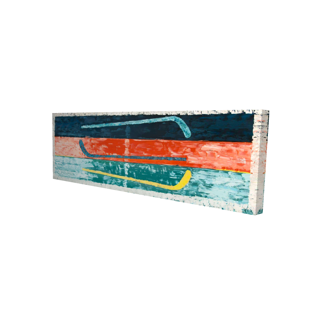 2080-2060-SP70 20 x 60 in. Abstract Hockey Sticks - Contemporary Man Cave Canvas Art