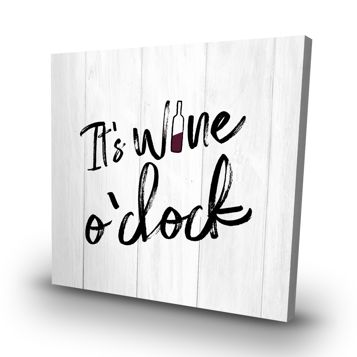 C1RC32328HEYBS 32 x 32 in. Its Wine O Clock - Black & White Canvas for Home Decor