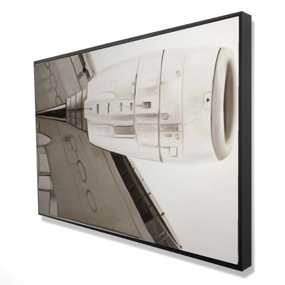 2081-2436-TR71-1 24 x 36 in. Underside - Transportation Beige Framed Canvas - Home Decor