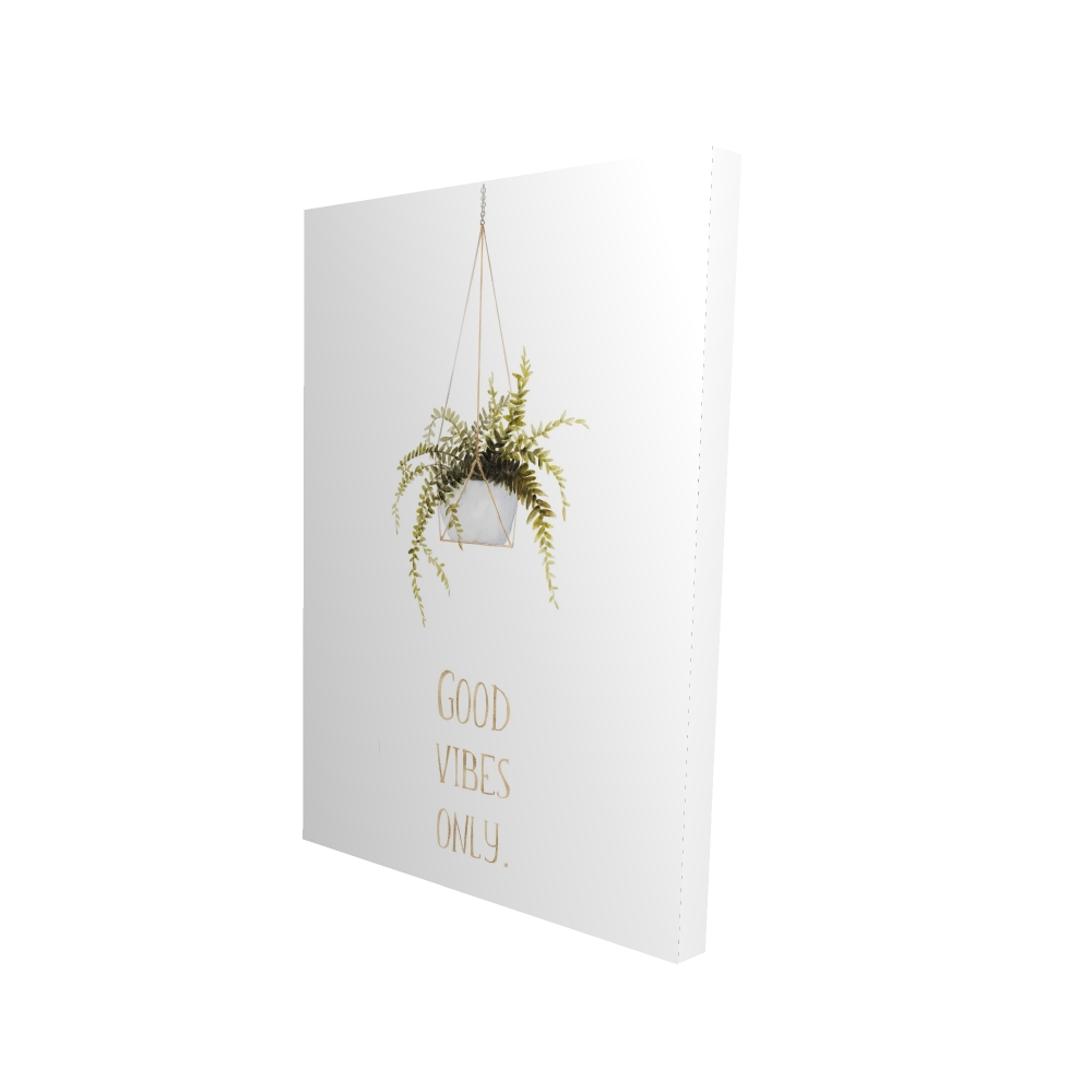 2080-3624-FL307-1 24 x 36 in. Good Vibes Only Kitchen White Canvas - Home Decor Wall Art