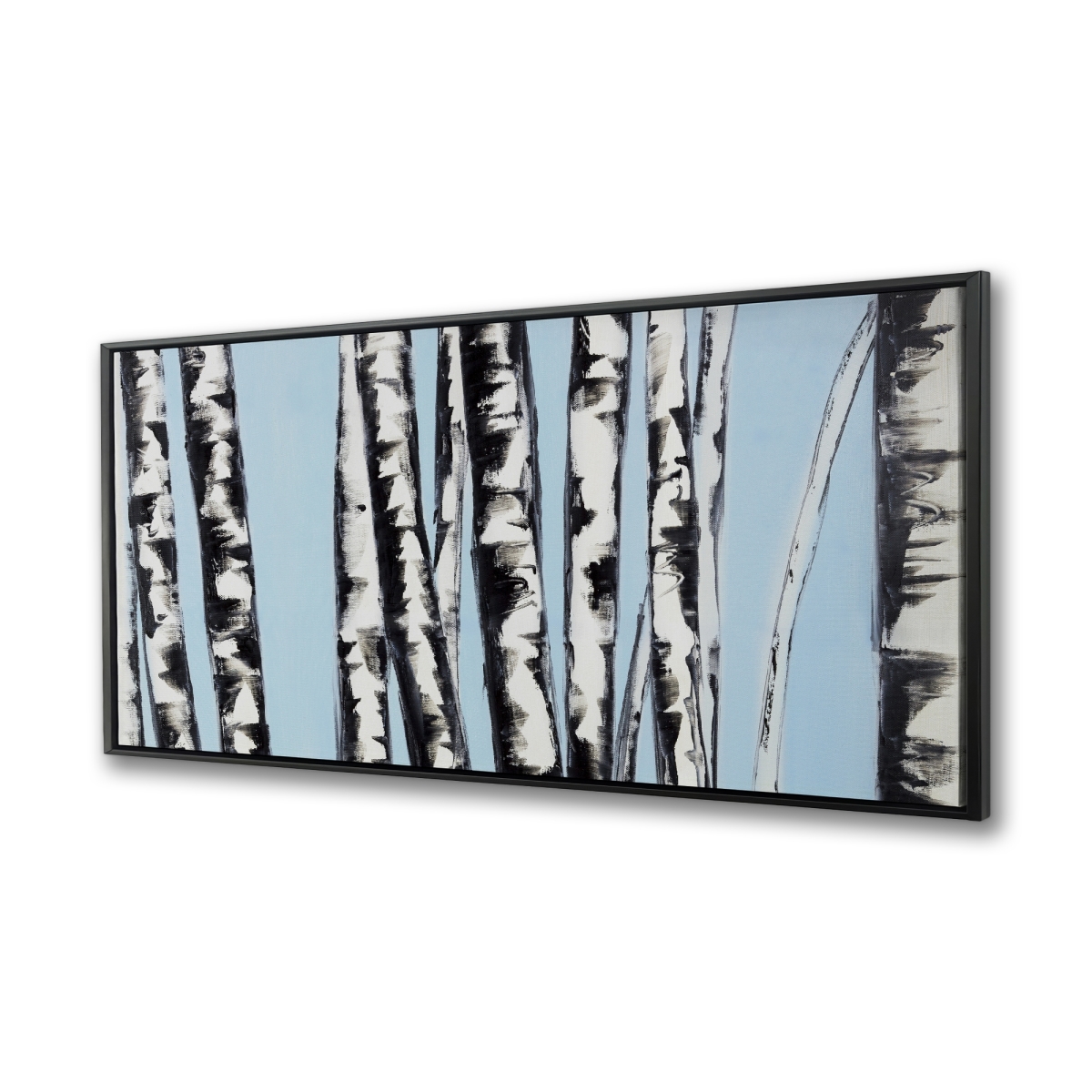 C1FC24485ZG3LA 24 x 48 in. Pastel Birches - Modern Framed Canvas for Home Decor