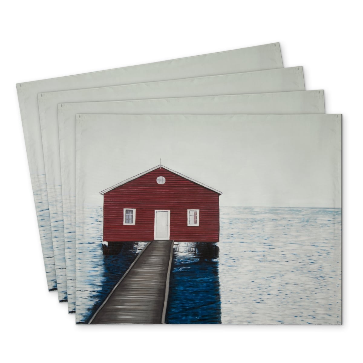 Picture of Begin Home Decor C4PP1418EFJCNW 14 x 18 in. Boathouse Polyester Placemat - Stylish Home Decor Accessory - Set of 4