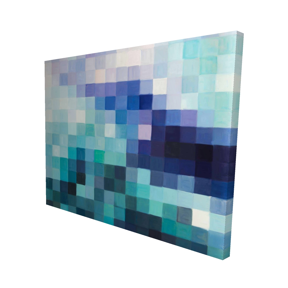 2080-4860-MI103 48 x 60 in. Pixelized Landscape - Modern Canvas Art for Home Decor