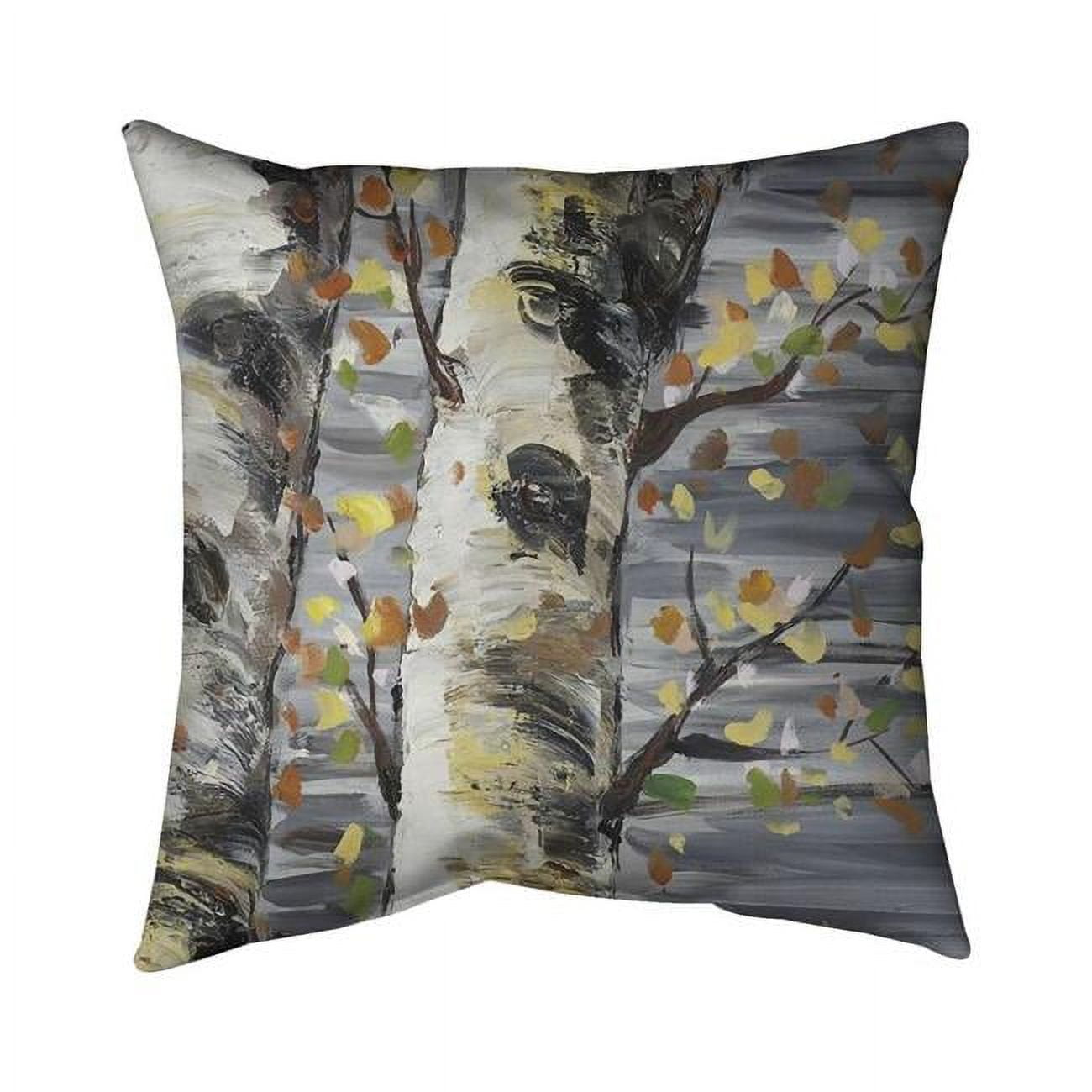 18 x 18 in. Budding White Birches-Double Sided Print Indoor Pillow