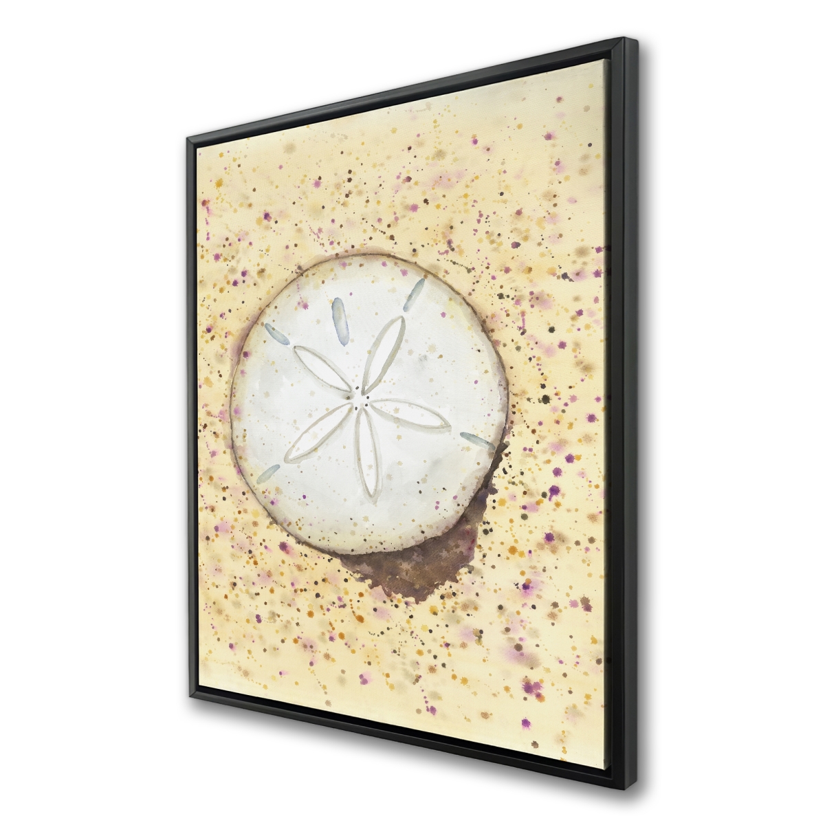 C1FC3648F2OBU1 36 x 48 in. Sand-Dollar Bathroom Coastal Framed Canvas - Home Decor