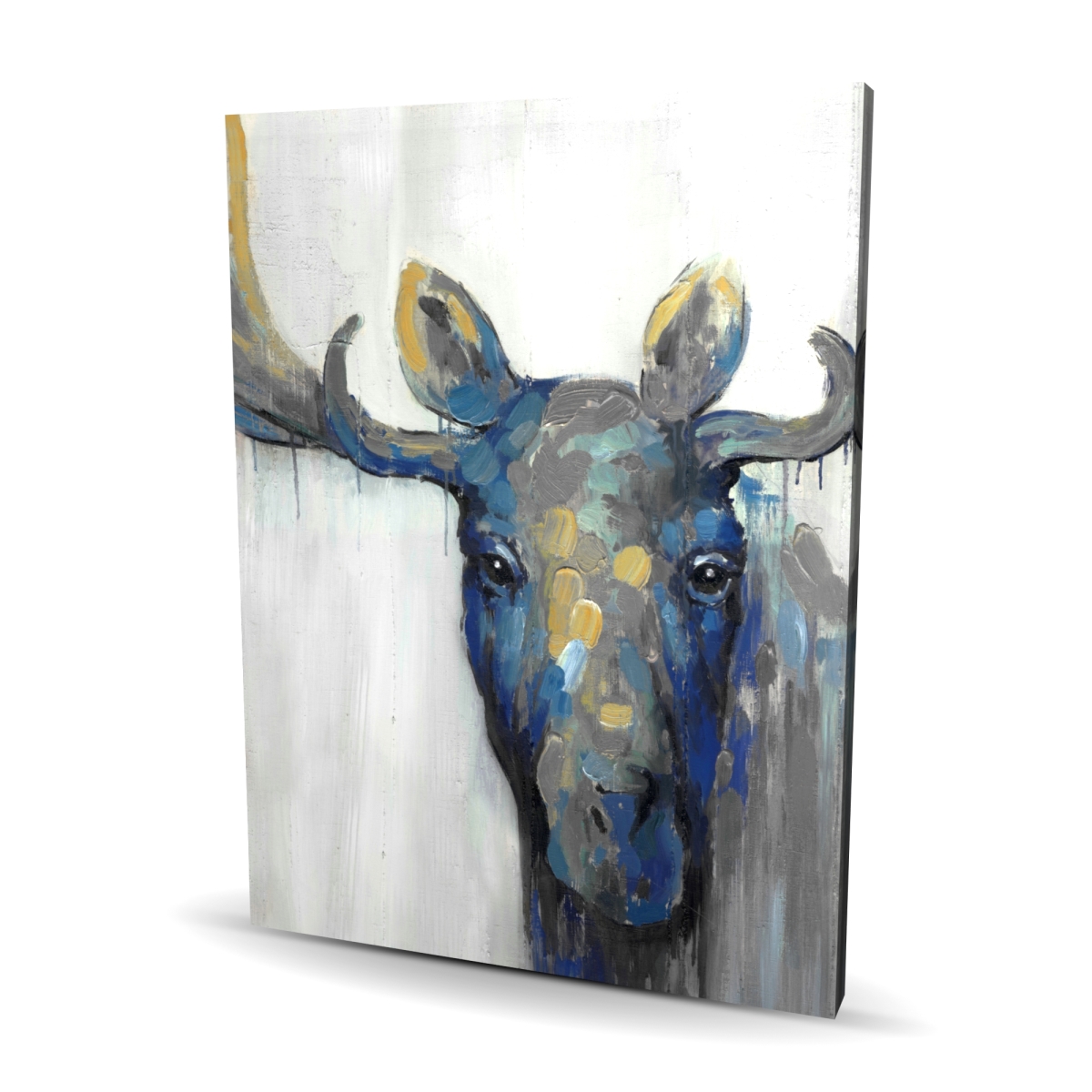 C1RC36485PNP17 36 x 48 in. Blue Moose - Rustic Deer Canvas for Home Decor - Wall Art