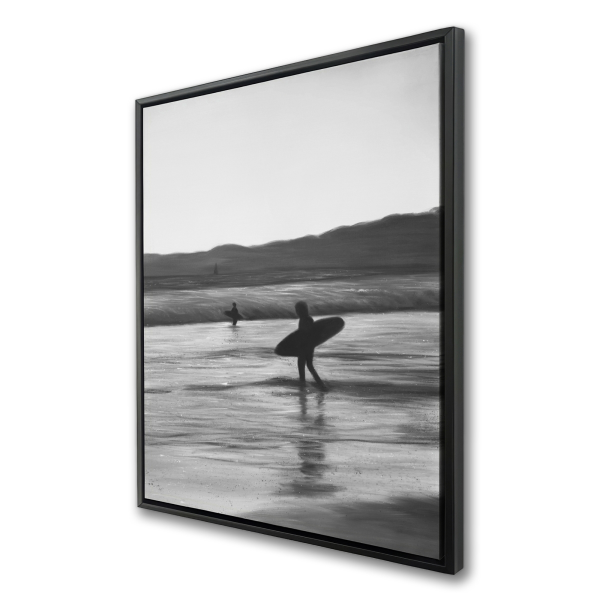 C1FC36480OBPPO 36 x 48 in. Surfers - Bedroom Waves Framed Canvas for Home Decor
