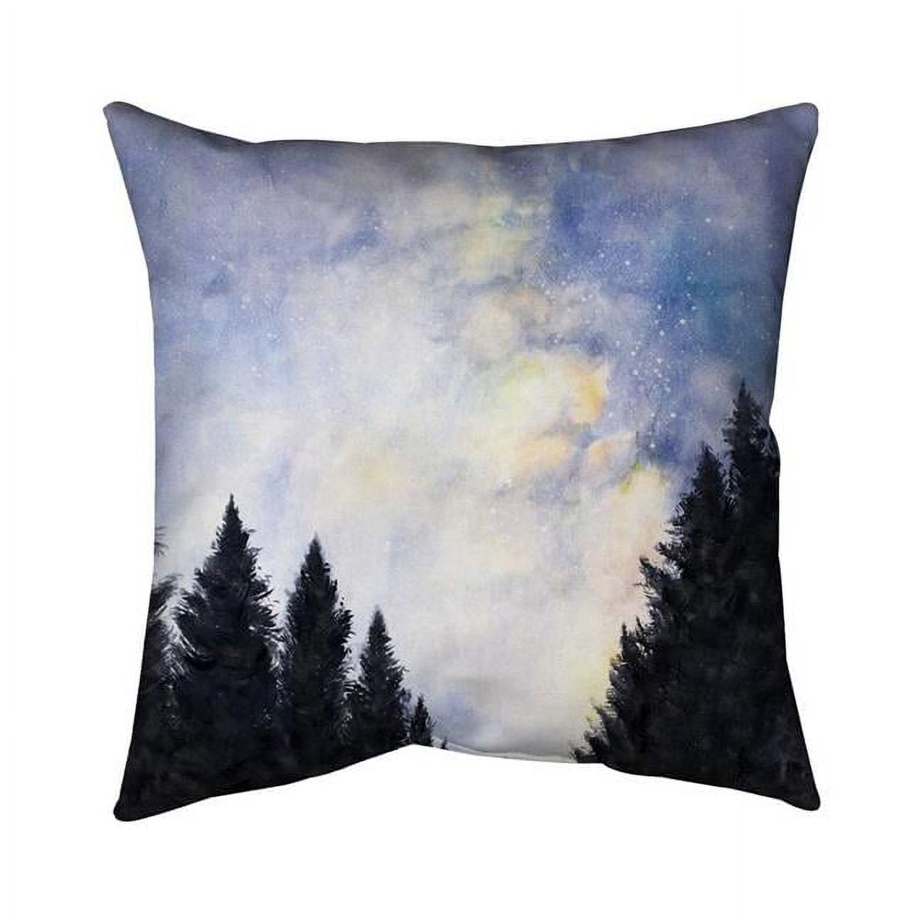 18 x 18 in. Starry Sky In Forest-Double Sided Print Indoor Pillow