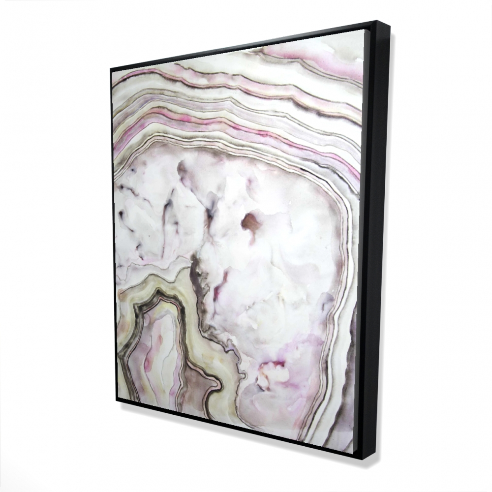 2081-6048-MN2 48 x 60 in. Agate Bedroom Minerals Framed Canvas - Home Decor Accent