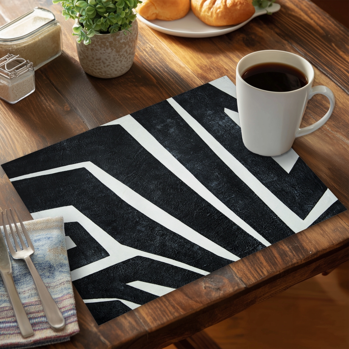 Picture of Begin Home Decor C4PP1418RXA4Z4 14 x 18 in. Labyrinth Polyester Placemat - Stylish Home Decor Accents - Set of 4