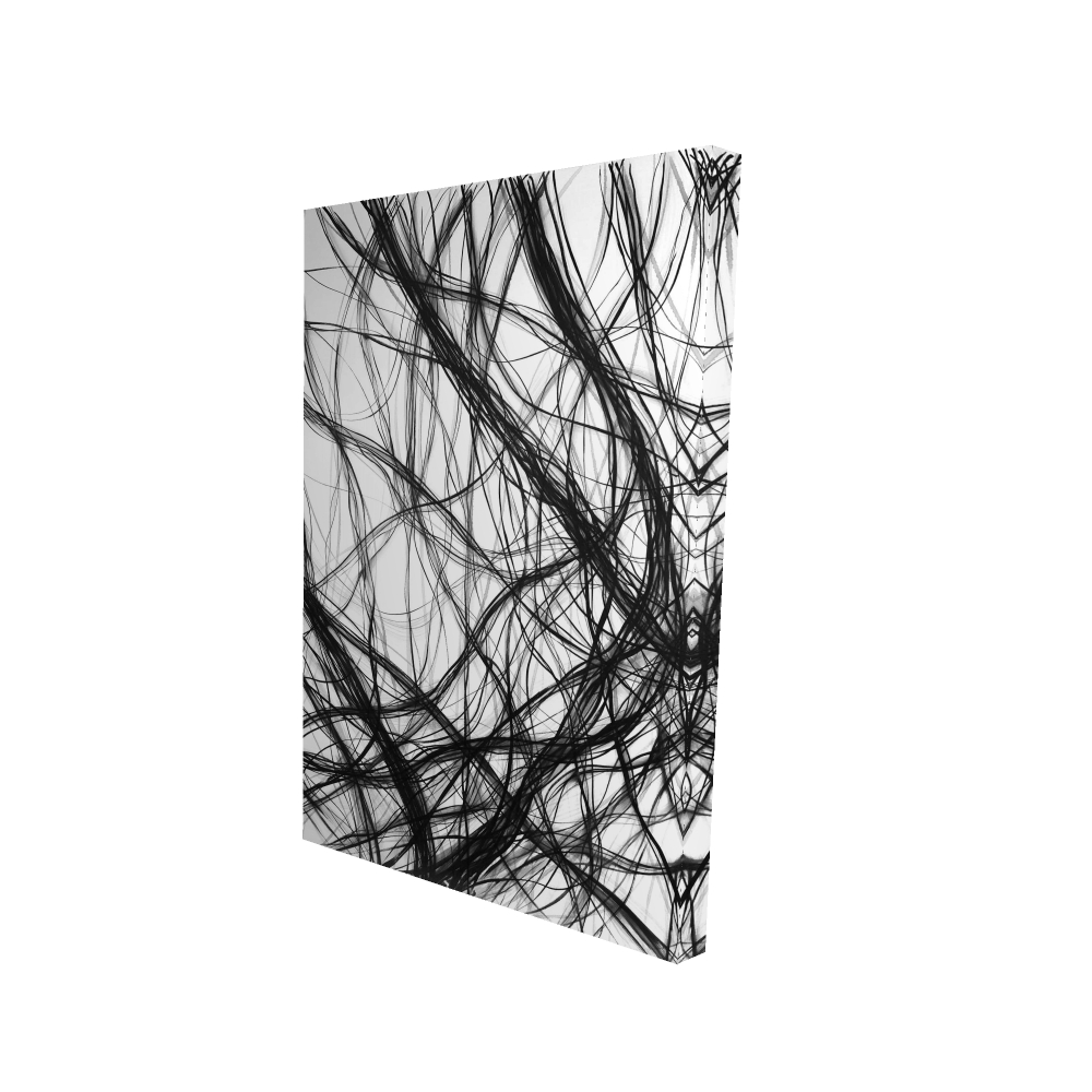2080-3624-AB97 24 x 36 in. Connection - White Shapes Canvas for Modern Home Decor