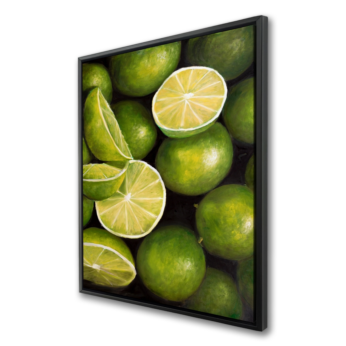 C1FC36482CHXUX 36 x 48 in. Basket of Limes - Kitchen Gastronomy Canvas Art for Home Decor