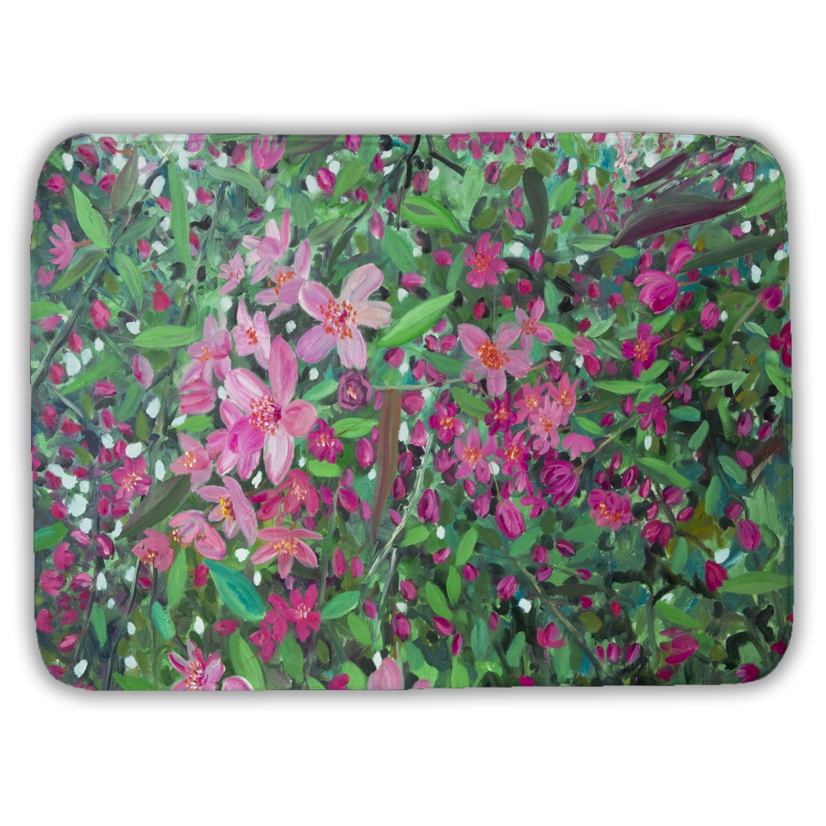 C1BM1724980CMX 17 x 24 in. Cherry Tree Blooming Bath Mat - Floral Botanical Home Decor