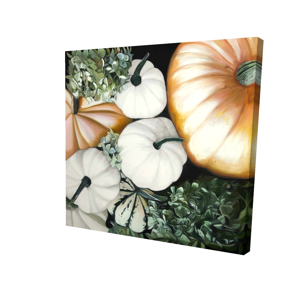 2080-2424-GA121 24 x 24 in. Rustic Fall Pumpkins Canvas - Home Decor Wall Art