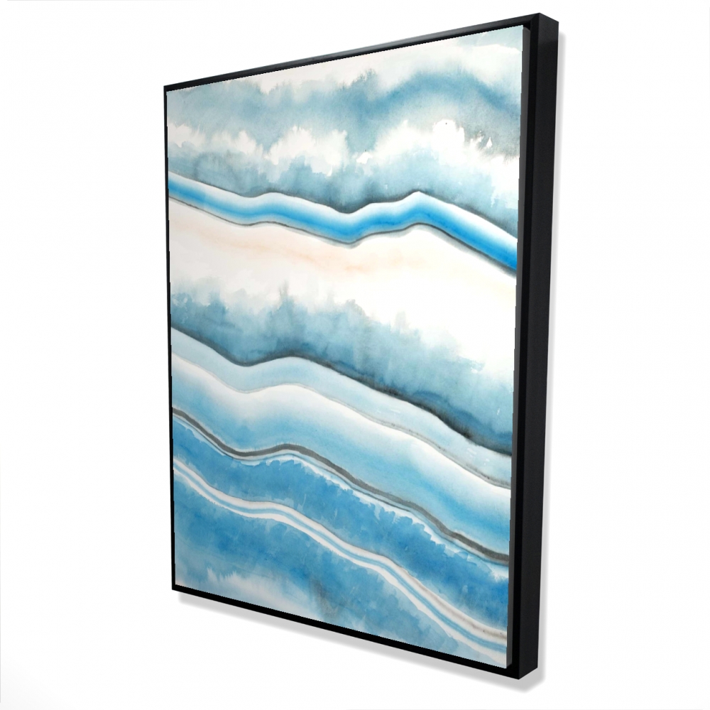 2081-4836-AB40 36 x 48 in. Textured Geode - Abstract Framed Canvas for Bedroom Decor