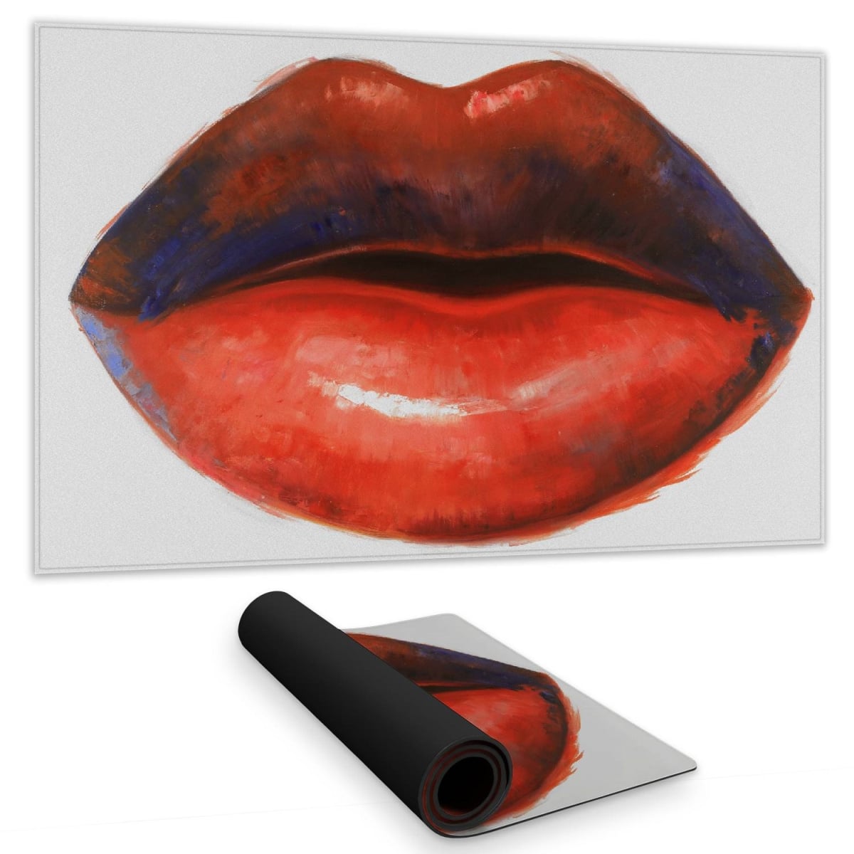 C1DM1424UZAU6X 14 x 24 in. Red Lipstick Desk Mat - Stylish Bedroom Decor - Red Desk Mat