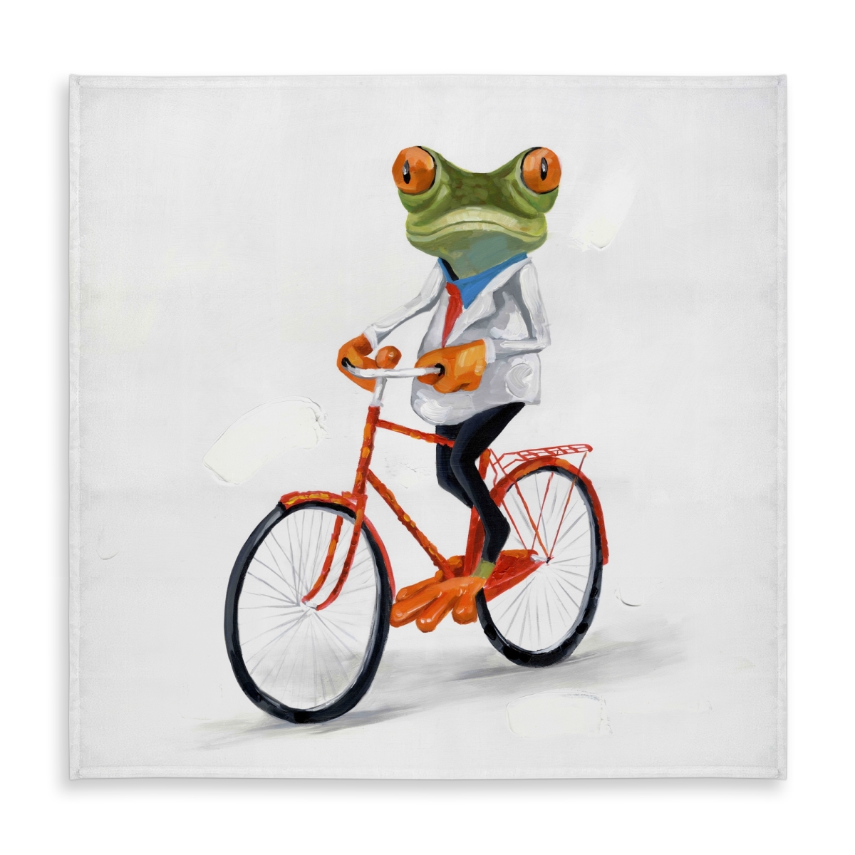 Picture of Begin Home Decor C1TC58580KNF5X 58 x 58 in. Funny Frog Riding a Bike Tablecloth - Scenic Hobbies Decor