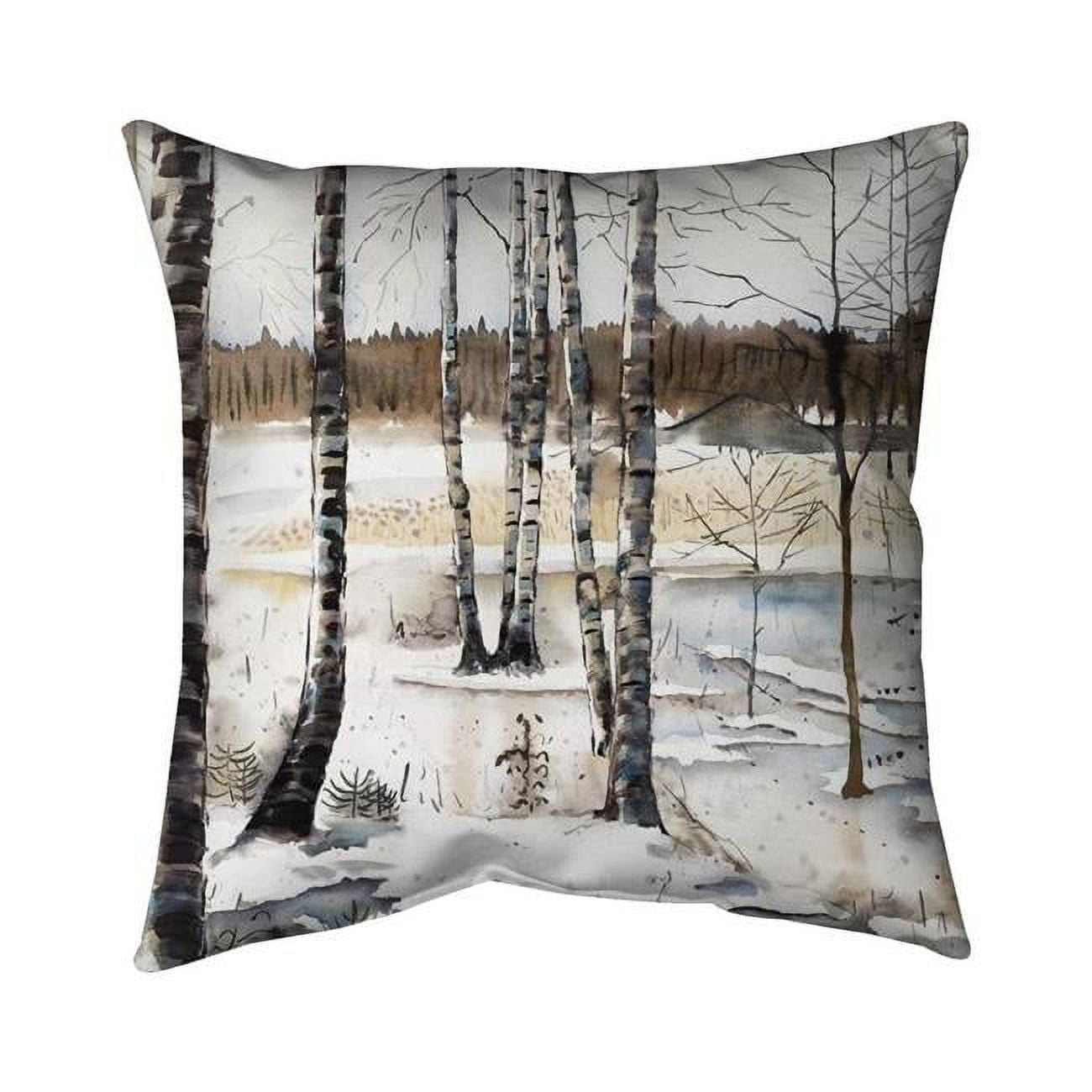 18 x 18 in. Winter Swamp-Double Sided Print Indoor Pillow