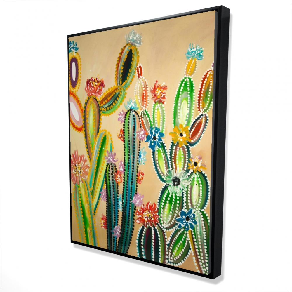 2081-4836-FL364 36 x 48 in. Desert Gems - Exotic Office Framed Canvas Home Decor Art