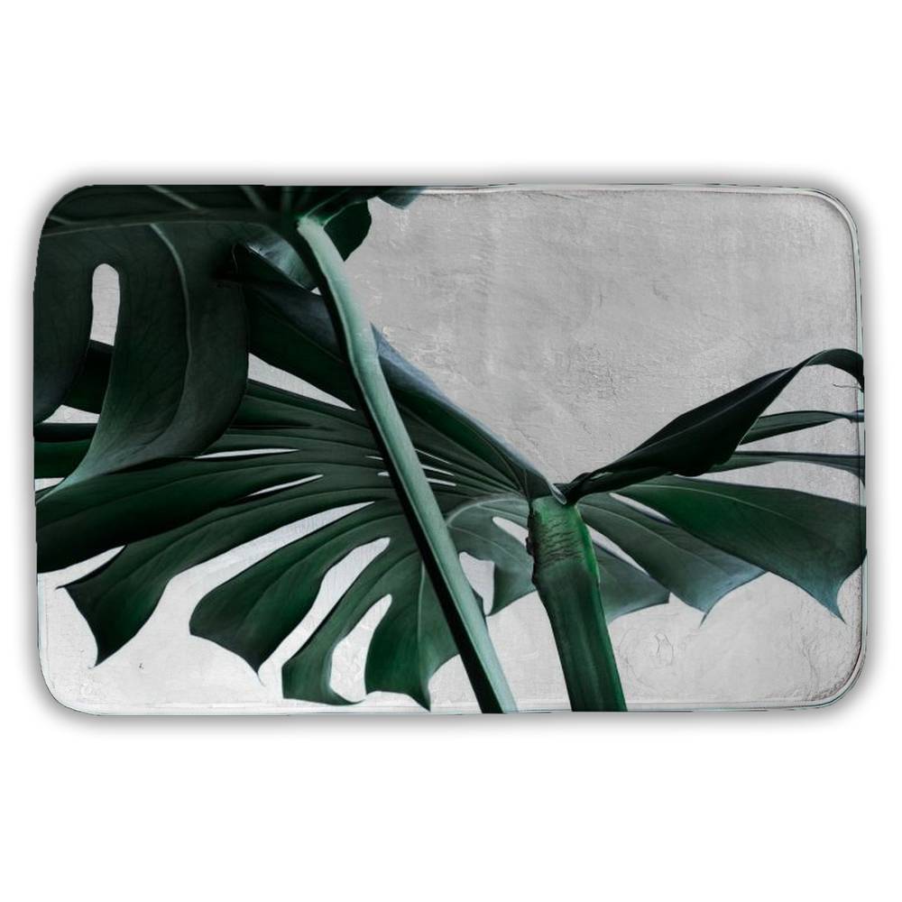 5930-2134-PH19 21 x 34 in. Monstera Deliciosa Bath Mat - Green Botanical Decor