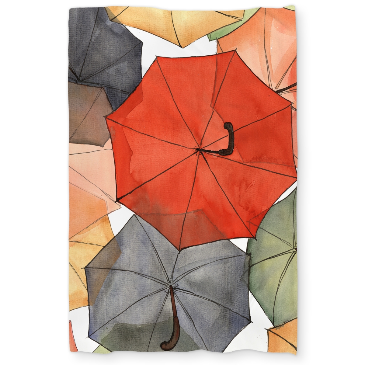 C1DCTXLWPCK5PR Twin Extra Long The Umbrellas of Petit Champlain Duvet Cover - Home Decor