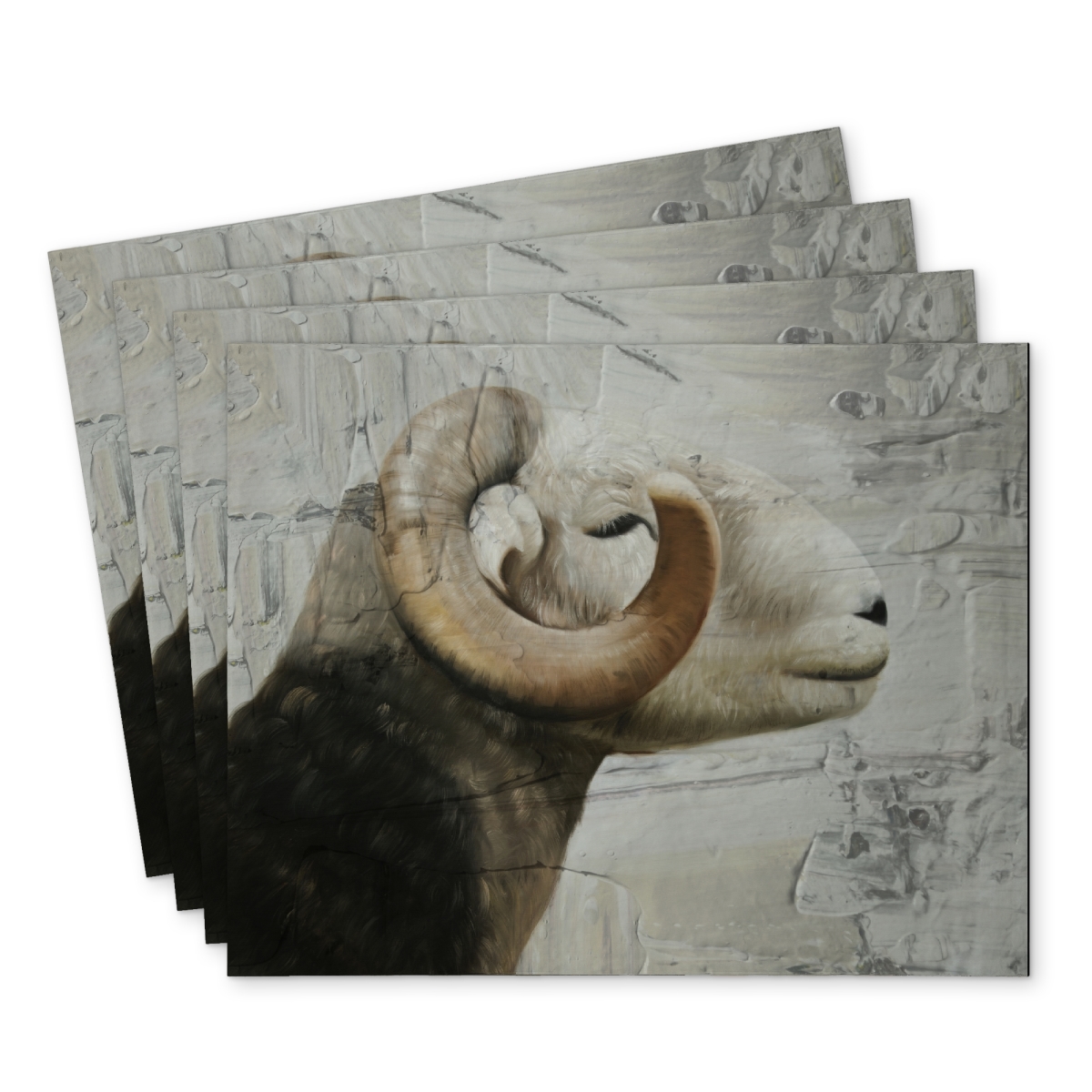Picture of Begin Home Decor C4PP1418WSR8BN 14 x 18 in. Aries Polyester Placemat - Stylish Home Decor Essential - Set of 4