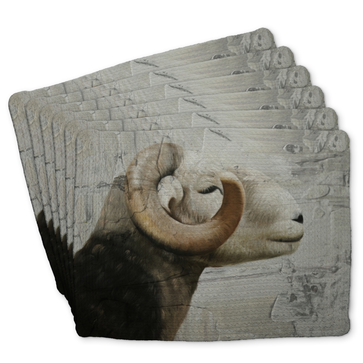 Picture of Begin Home Decor C6BP1418DOX128 14 x 18 in. Aries Braided Polyester Placemat for Stylish Home Decor - Set of 6