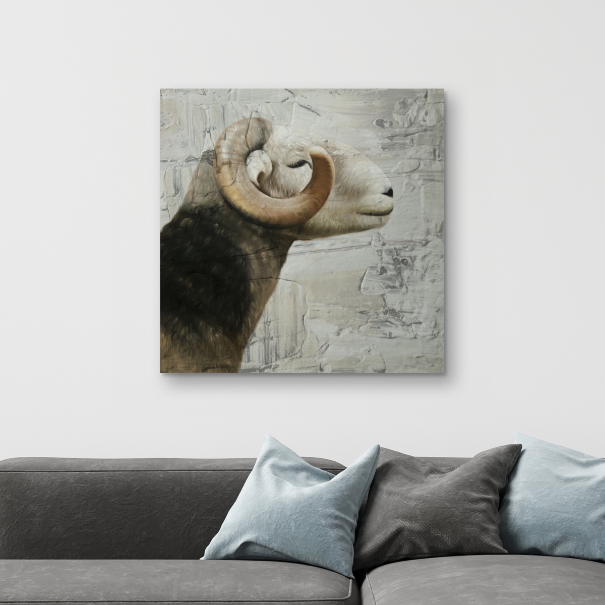 C1RC3232JGT6CH 32 x 32 in. Aries Wildlife Brown Canvas - Unique Home Decor Art Piece