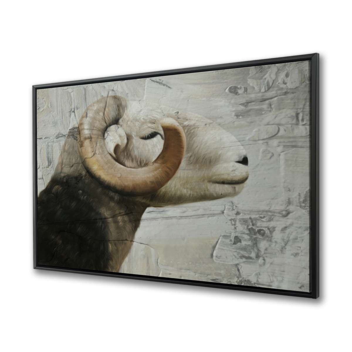 C1FC3648X4QZ2D 36 x 48 in. Aries Farm Animals Office Framed Canvas Home Decor - Art